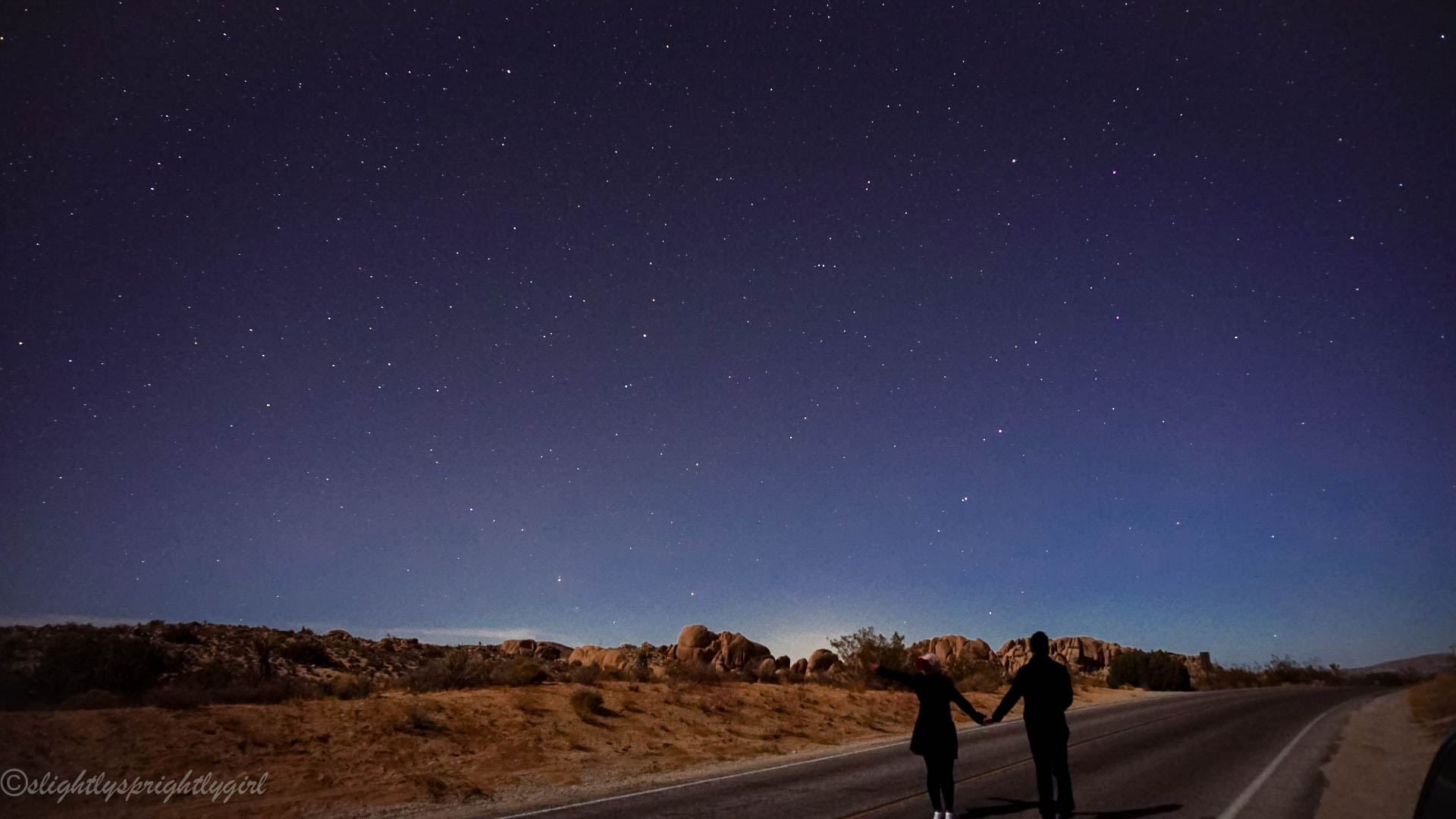 Joshua Tree National Park at night