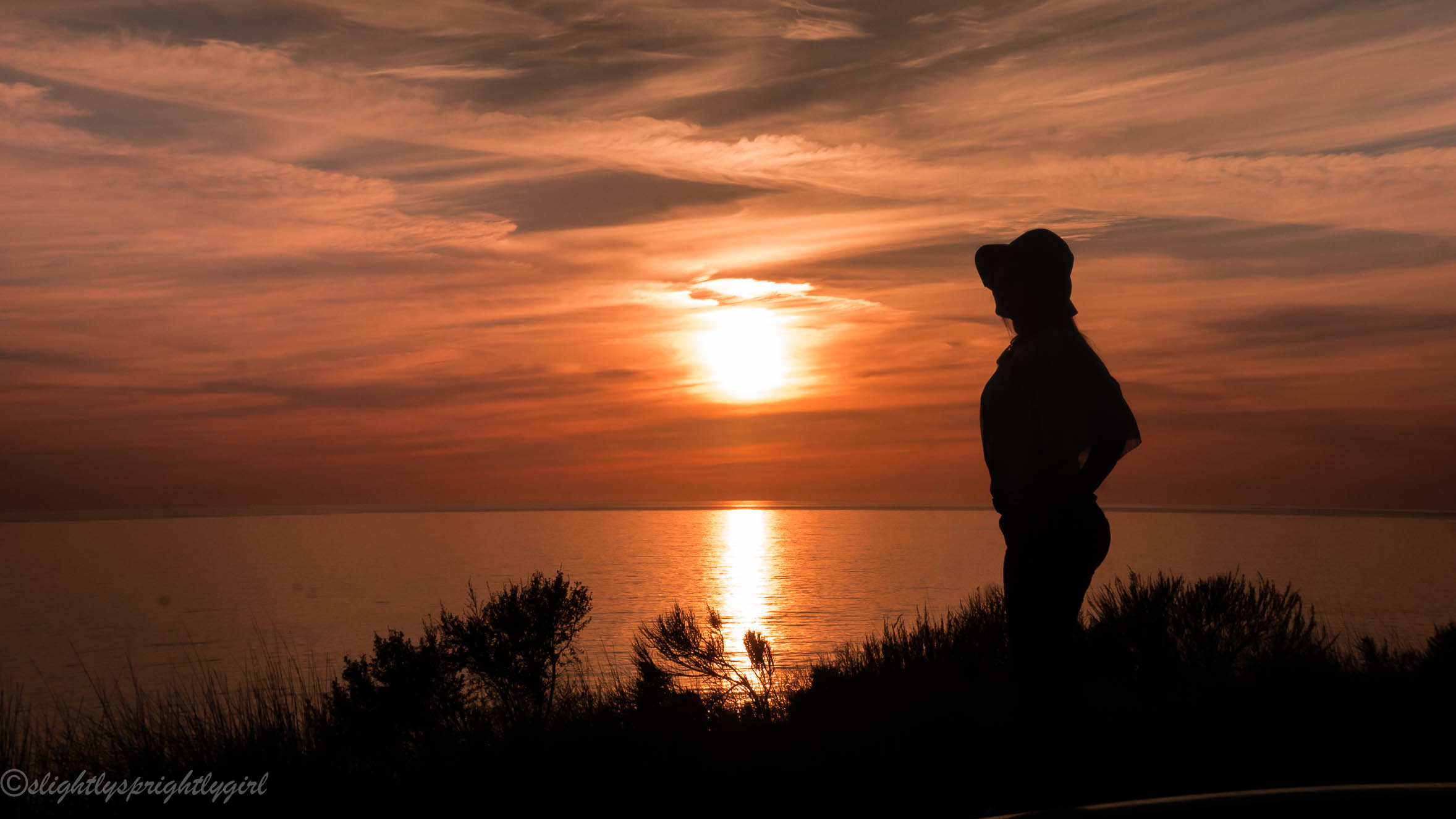 sunset on pacific coast