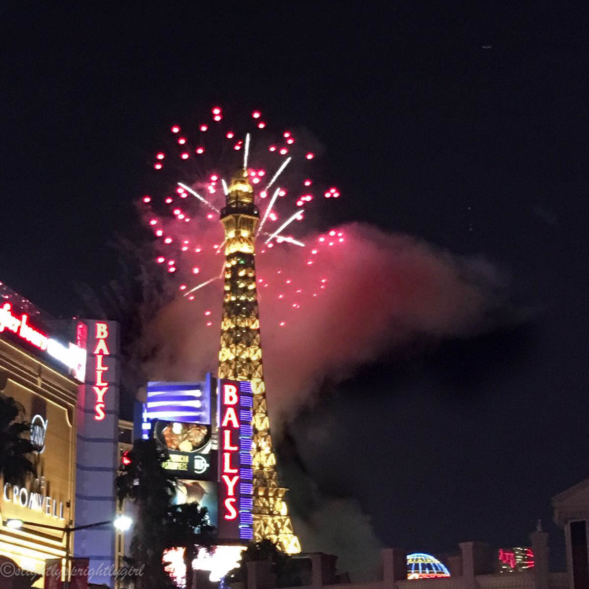 Las Vegas Fireworks on New Years Eve